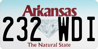 AR license plate 232WDI
