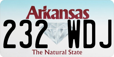 AR license plate 232WDJ