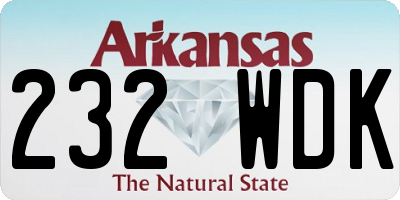 AR license plate 232WDK