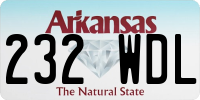 AR license plate 232WDL