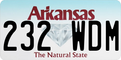 AR license plate 232WDM