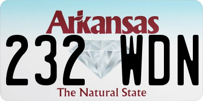 AR license plate 232WDN