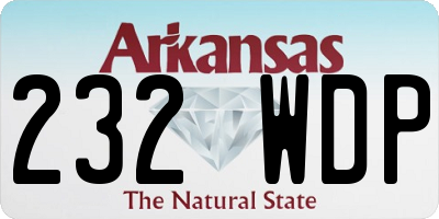 AR license plate 232WDP