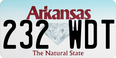 AR license plate 232WDT