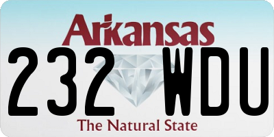 AR license plate 232WDU