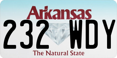 AR license plate 232WDY