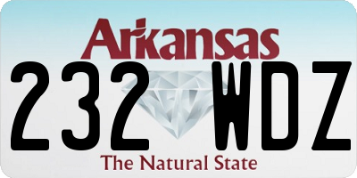 AR license plate 232WDZ