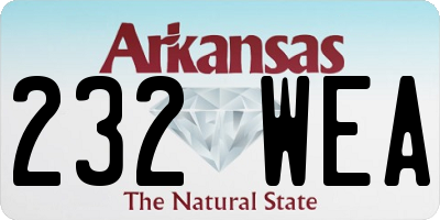 AR license plate 232WEA
