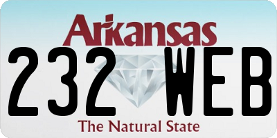 AR license plate 232WEB