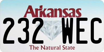 AR license plate 232WEC