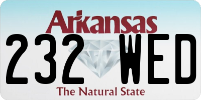 AR license plate 232WED