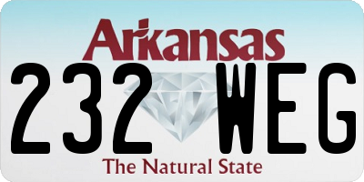 AR license plate 232WEG