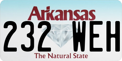 AR license plate 232WEH