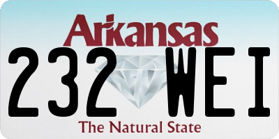 AR license plate 232WEI