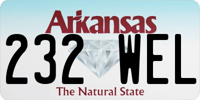 AR license plate 232WEL