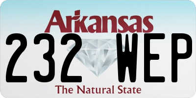 AR license plate 232WEP