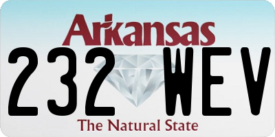 AR license plate 232WEV