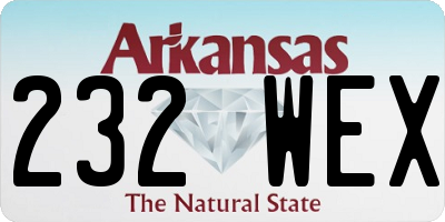 AR license plate 232WEX