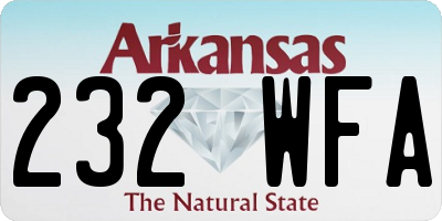 AR license plate 232WFA