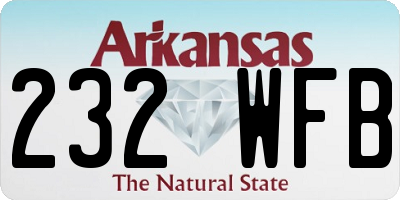 AR license plate 232WFB
