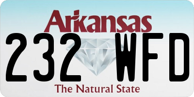 AR license plate 232WFD