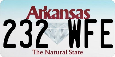 AR license plate 232WFE