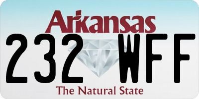 AR license plate 232WFF