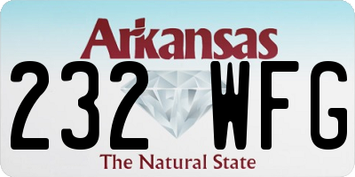 AR license plate 232WFG