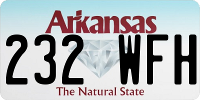 AR license plate 232WFH