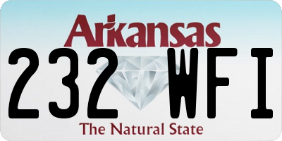 AR license plate 232WFI