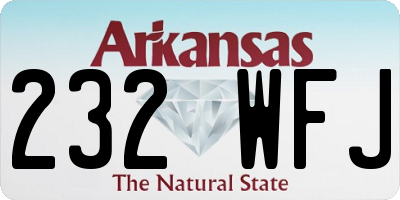 AR license plate 232WFJ