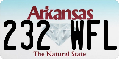 AR license plate 232WFL