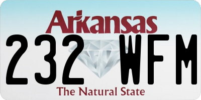 AR license plate 232WFM