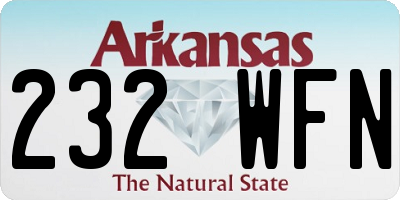 AR license plate 232WFN