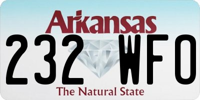 AR license plate 232WFO