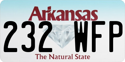 AR license plate 232WFP