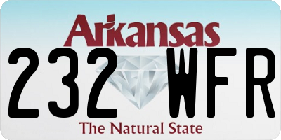 AR license plate 232WFR
