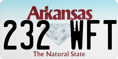 AR license plate 232WFT