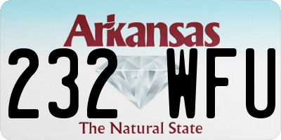 AR license plate 232WFU