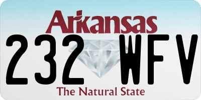 AR license plate 232WFV