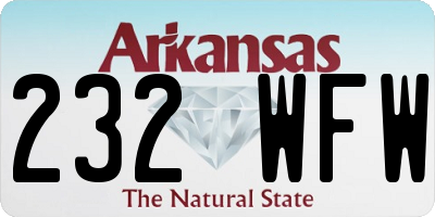 AR license plate 232WFW
