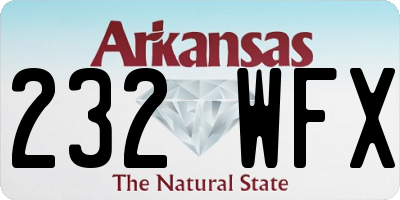 AR license plate 232WFX