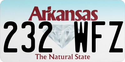 AR license plate 232WFZ