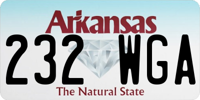 AR license plate 232WGA