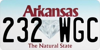 AR license plate 232WGC