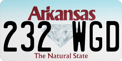 AR license plate 232WGD