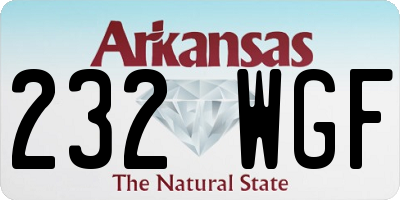 AR license plate 232WGF