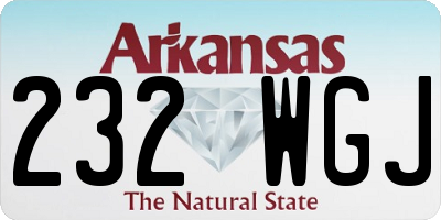 AR license plate 232WGJ