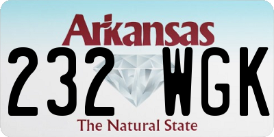 AR license plate 232WGK