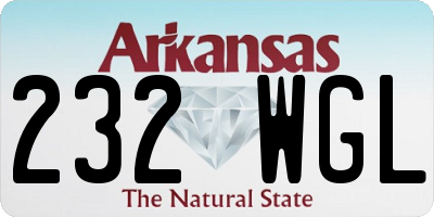 AR license plate 232WGL